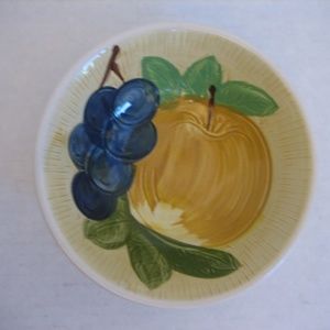 Corona Hand Painted Grapes/Apple Serving Bowl